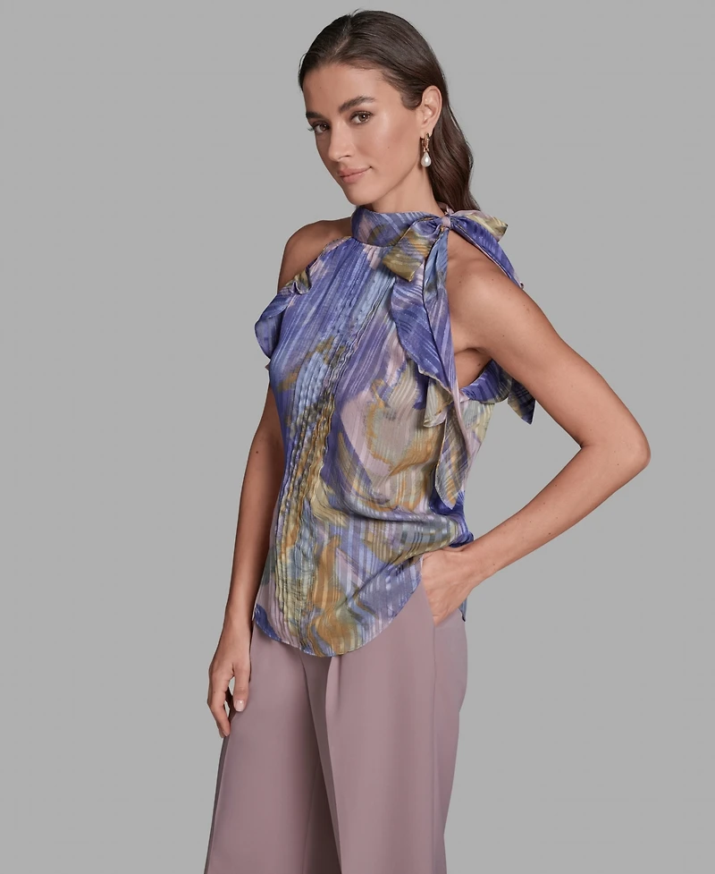 Bcbg Women's Halter Tie-Neck Sleeveless Top