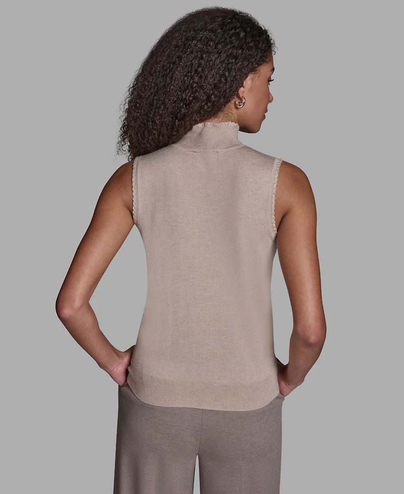 Bcbg Women's Mock Neck Sleeveless Tank Top