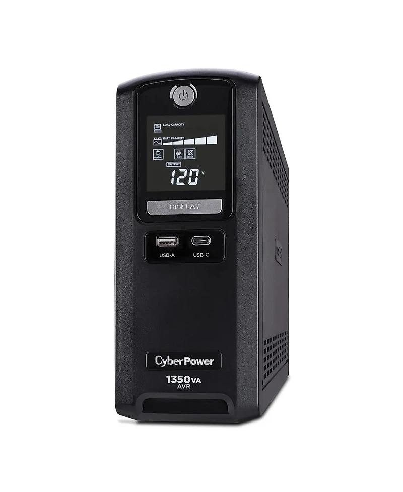 CyberPower CST135UC 1350VA/810W Simulated Sinewave Lcd Battery Backup Ups System, Black