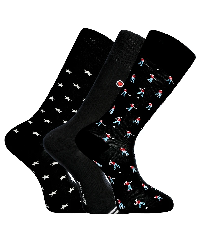 Love Sock Company Men's Golfer Gift Socks, 3-Pack