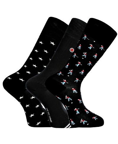 Love Sock Company Men's Golfer Gift Socks, 3-Pack