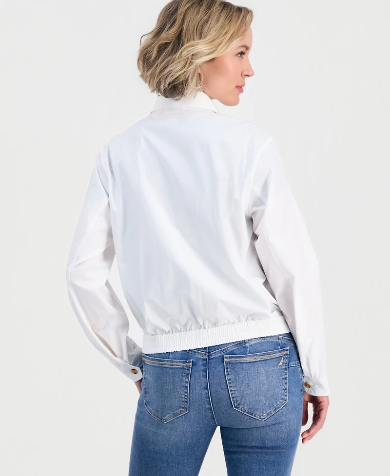 Nautica Jeans Women's Cotton Solid Zip-Front Jacket