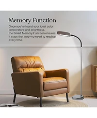 Litespan 53" Dimmable Led Reading Task Lamp with Height Adjustable Gooseneck Head