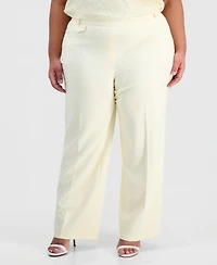 Anne Klein Plus Size Pull-On Flap-Pocket Pants