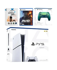 Sony PlayStation 5 Slim Disc Bundle with Call of Duty Black Ops 7 Game, MightySkins Code and Extra Controller