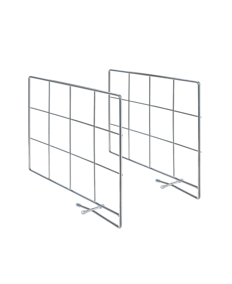 Household Essentials Metal Shelf Organizers for Closet Organization, Silver