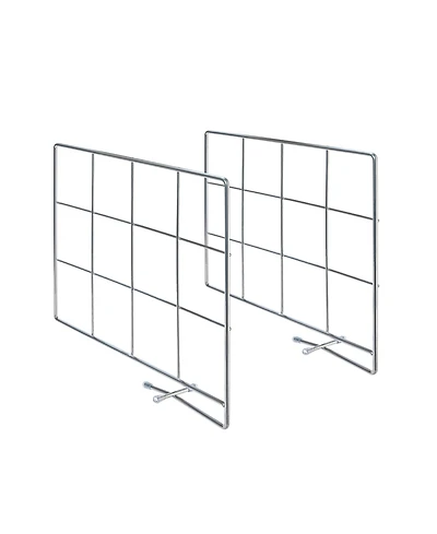 Household Essentials Metal Shelf Organizers for Closet Organization, Silver