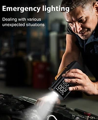 Sugift 5-in-1 Portable Jump Starter with Air Compressor, 10000mAh Car Battery Booster