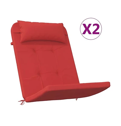 vidaXL Adirondack Chair Cushions 2 pcs Red Oxford Fabric