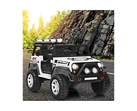 Sugift 12V Kids Electric Ride On Truck with Remote Control and Operation Lever