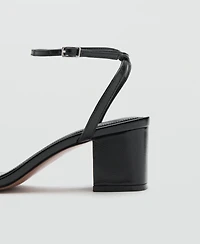 Mango Women's Block-Heel Strap Sandals