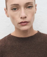 Mango Women's Perkins Neck Ribbed Sweater