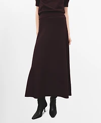 Mango Women's Wool-Blend Knitted Skirt
