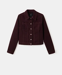 Mango Women's Seam Detail Velvet Bomber Jacket