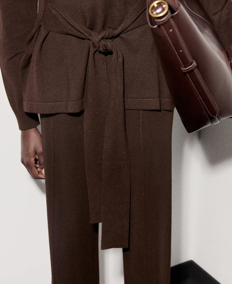 Mango Women's Stitching Detail Knitted Trousers