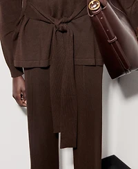 Mango Women's Stitching Detail Knitted Trousers