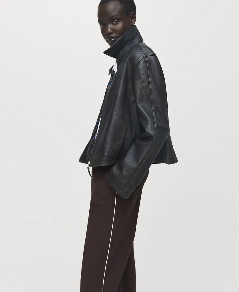 Mango Women's Side Striped Trousers