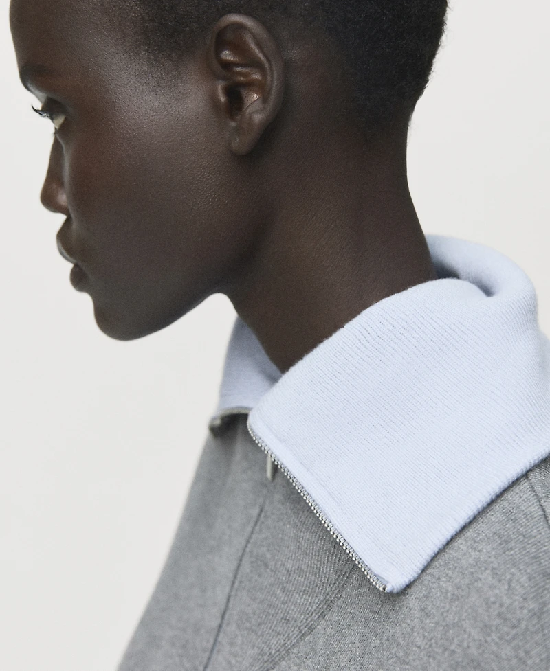 Mango Women's Turtleneck Zip Sweater