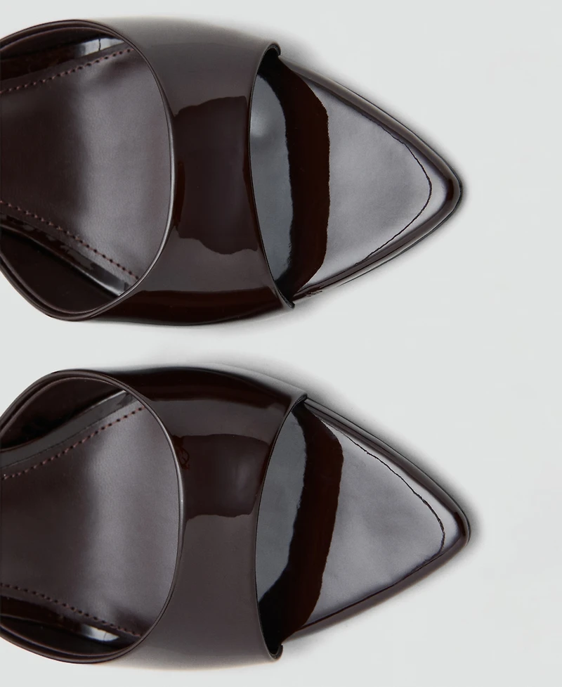 Mango Women's Patent Leather High-Heeled Sandals