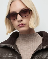 Mango Women's Perkins-Neck Ribbed Dress