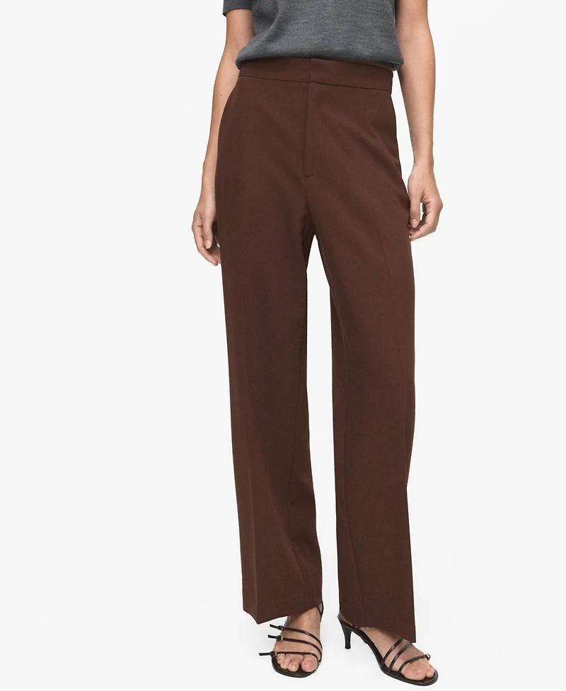 Mango Women's High-Waist Straight Pants