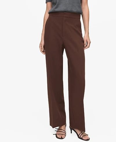 Mango Women's High-Waist Straight Pants