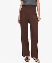 Mango Women's High-Waist Straight Pants