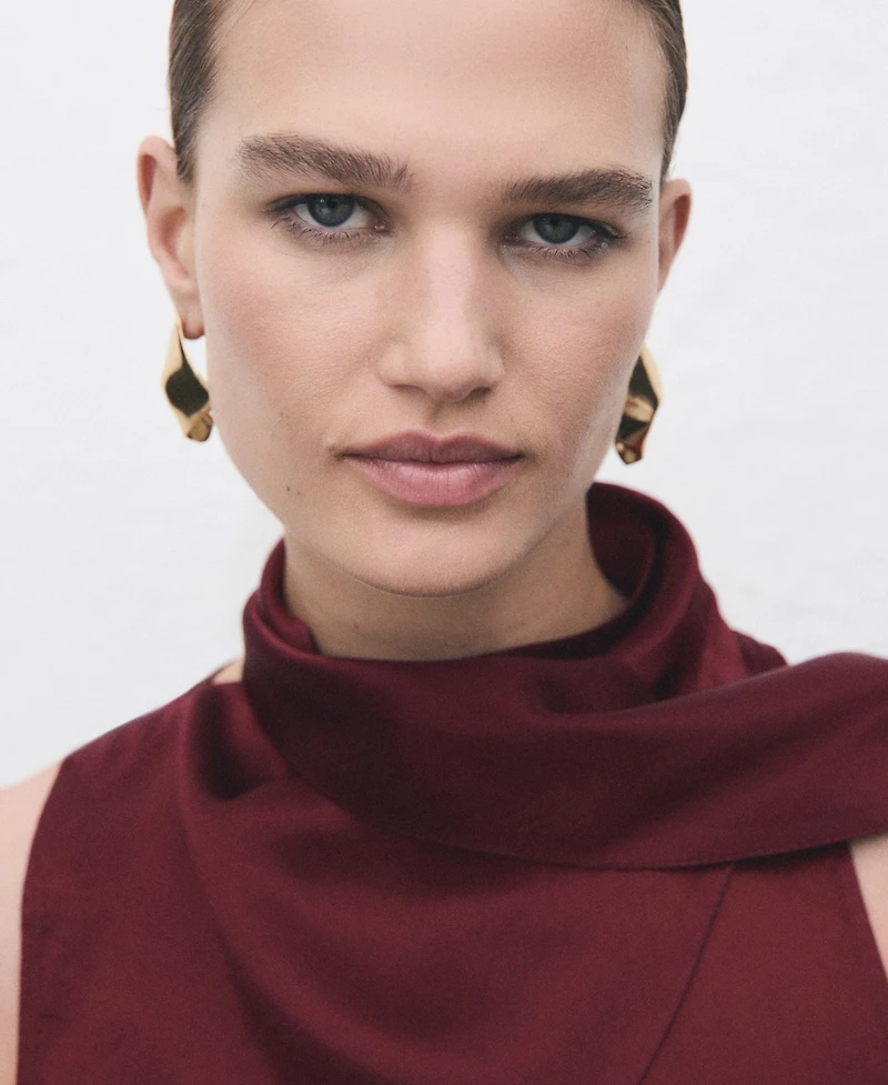 Mango Women's Foulard Satin Blouse