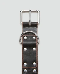 Mango Women's Stud Leather Belt