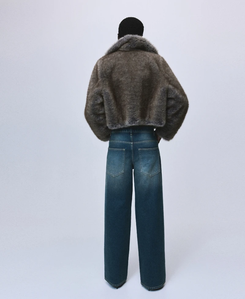 Mango Women's Straight-Fit Studded Jeans