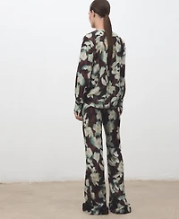 Mango Women's Printed Flared Pants