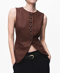 Mango Women's Wool-Blend Buttons Vest