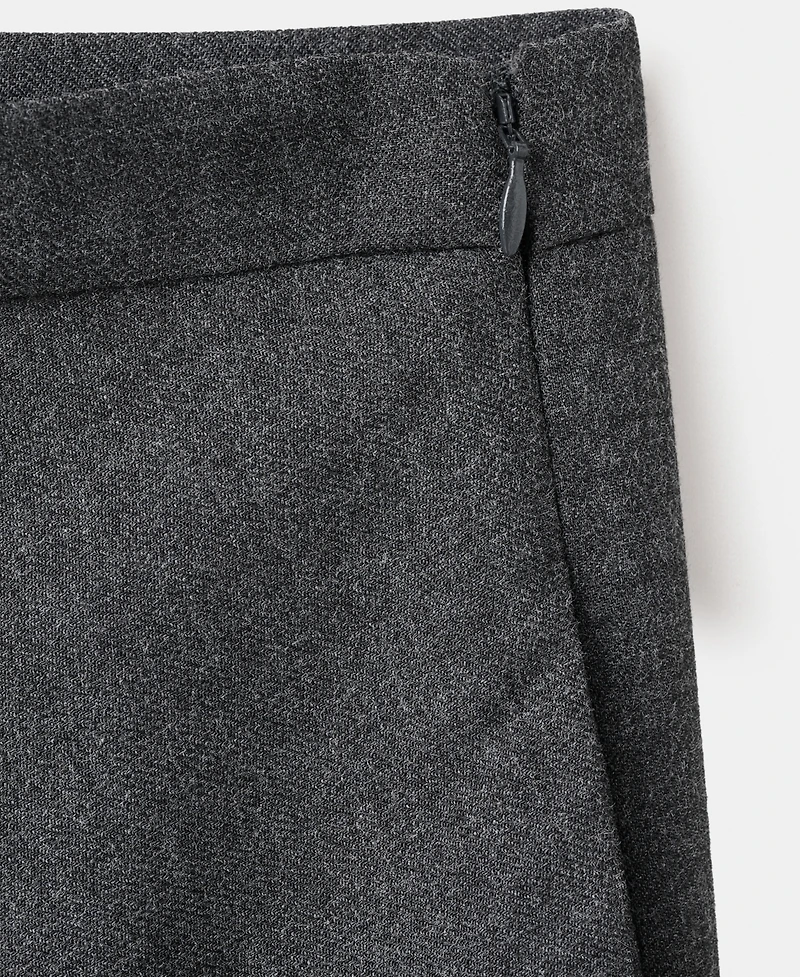 Mango Women's A-Line Wool-Blend Skirt