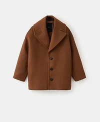 Mango Women's Lapel Manteco Wool Coat