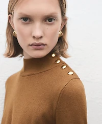 Mango Women's Perkins-Neck Button Sweater