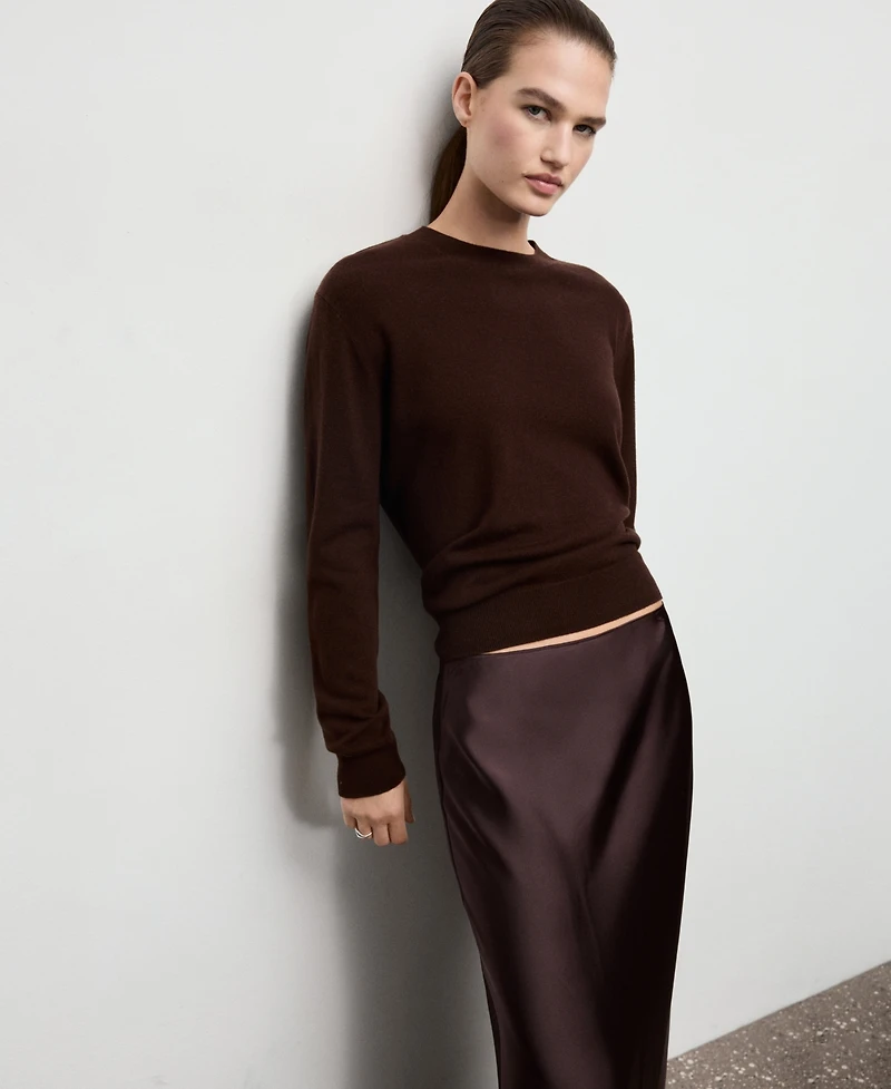 Mango Women's Satin Long Skirt