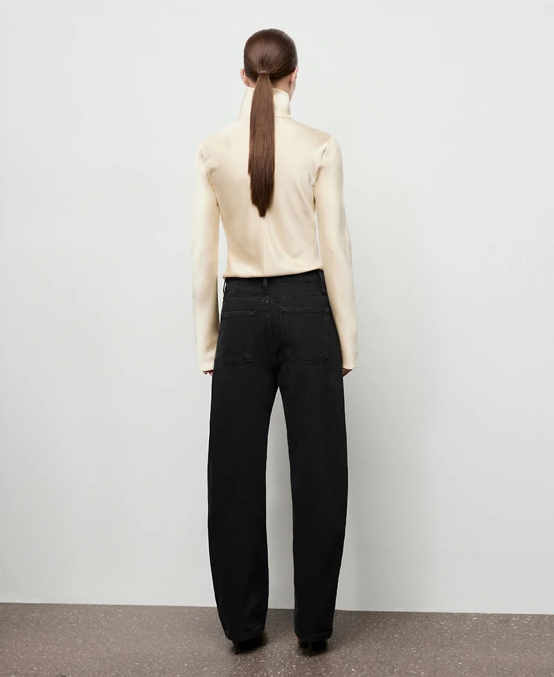 Mango Women's High-Waisted Barrel Jeans