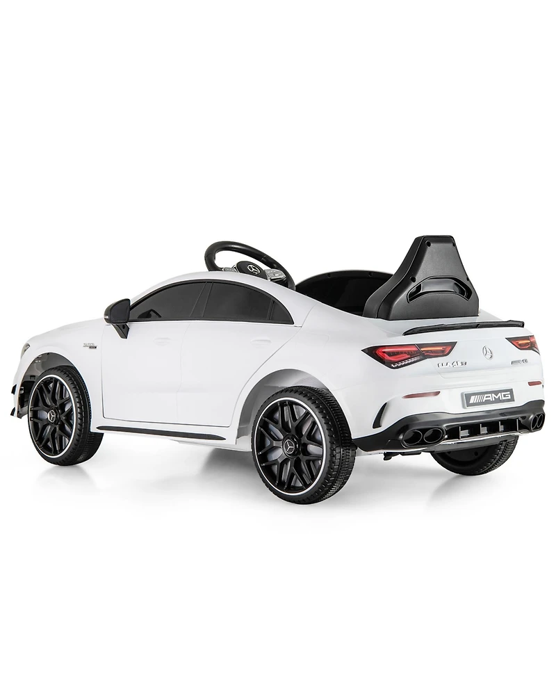 Sugift 12V Kids Ride on Car Mercedes-Benz Amg Cla 45 with Remote-White