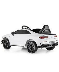 Sugift 12V Kids Ride on Car Mercedes-Benz Amg Cla 45 with Remote-White