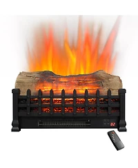 Flynama 20 inch Electric Fireplace 3D Log set insert, Free Standing Fireplace Heater for Indoor