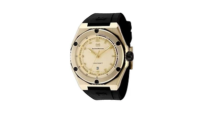 Technomarine Men's Tm- Coral Quartz 3 Hand Gold Dial Watch