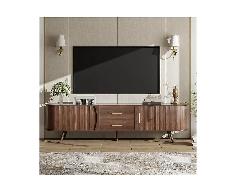 Casainc Mid-Century Modern Storage Cabinet With Tv Stand