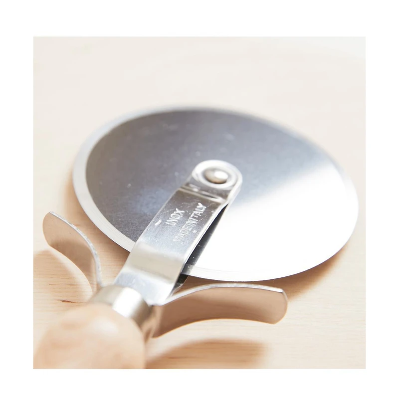 Verve Culture Italian Beechwood Pizza Slicer and Tray Set