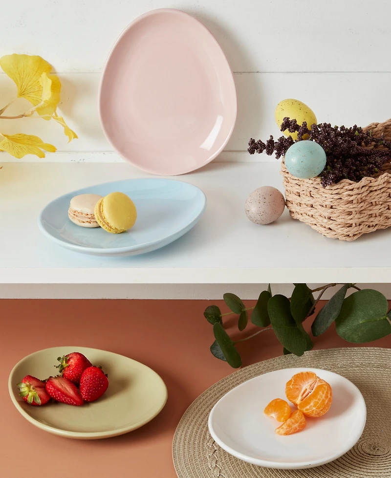 Haven Stoneware Egg Appetizer Plate, Set of 4