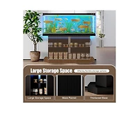Casainc Modern Storage Cabinet With Fish Tank Stand Power Outlet