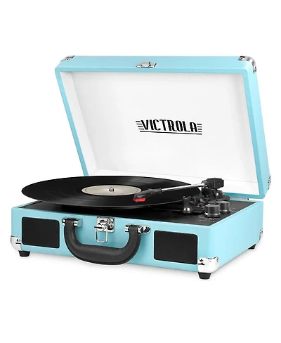 Victrola Journey Bluetooth Suitcase Record Player with 3-speed Turntable