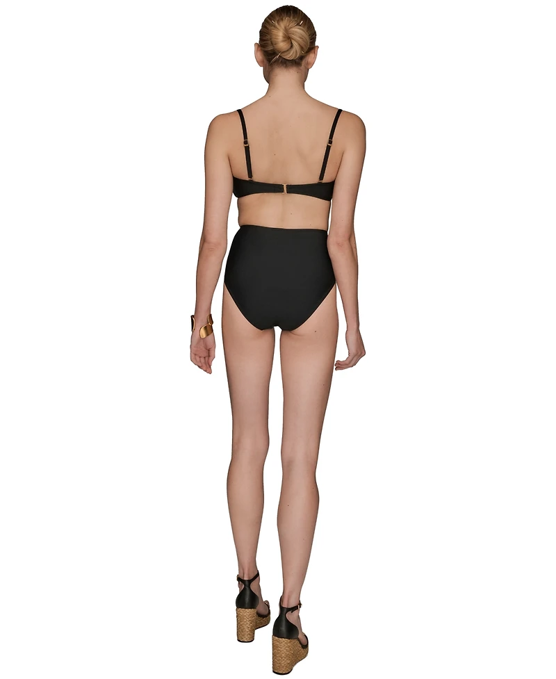 Donna Karan Women's Shirred Bandeau Bikini Top