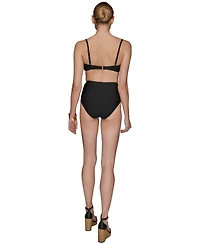 Donna Karan Women's Shirred Bandeau Bikini Top