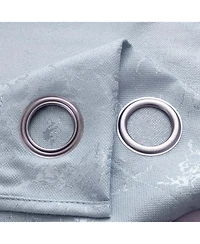 Rt Designer Collection Cosmo Shimmer Jacquard 2 Pack Grommet Curtain Panel Pair 36" x 84" Silver