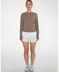 Rebody Active Women's Raya Mid Length Compression Nylon Long Sleeve Top